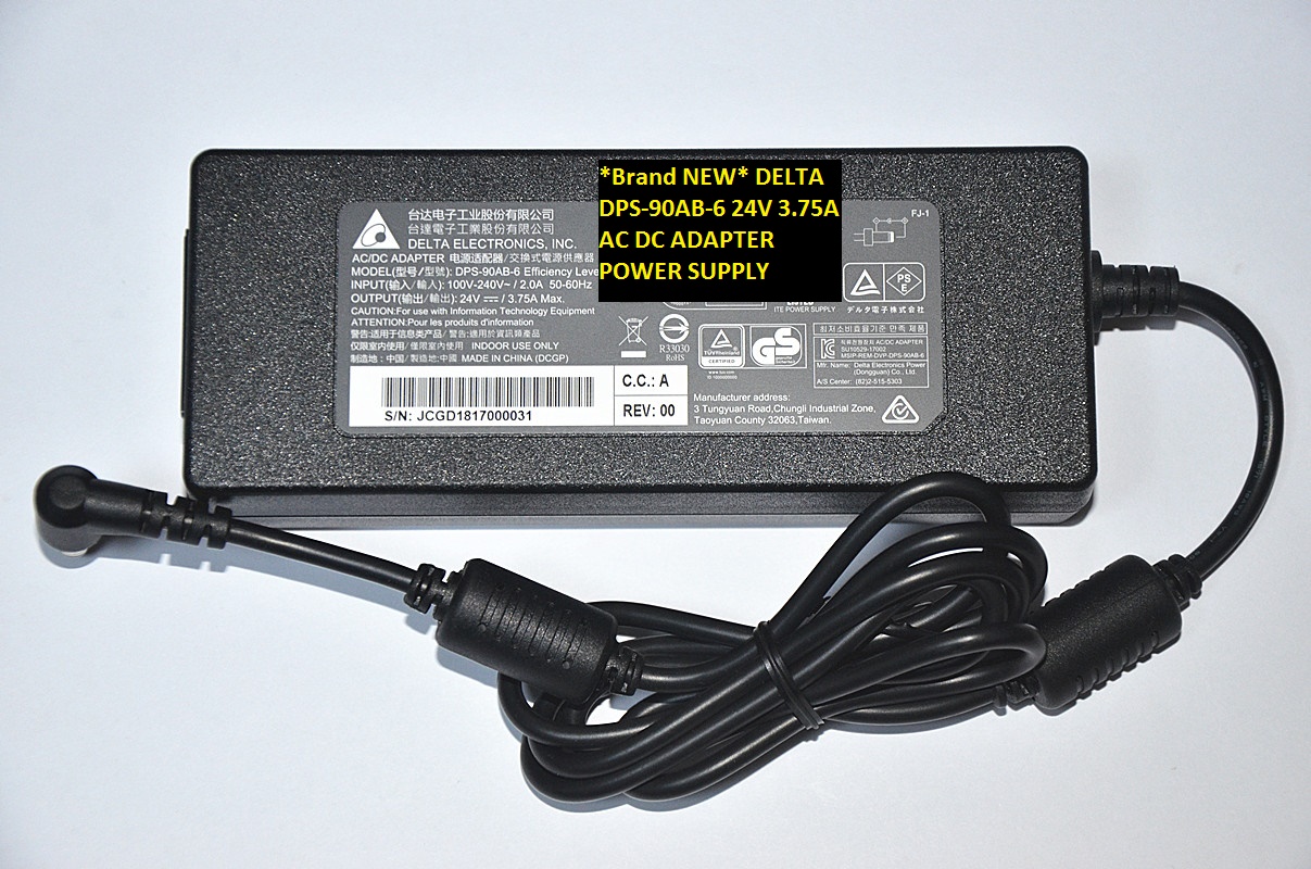 *Brand NEW* DELTA DPS-90AB-6 24V 3.75A AC DC ADAPTER POWER SUPPLY